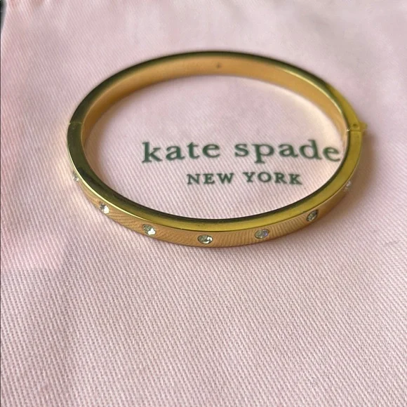 SOLD kate spade set in stone hinged bangle - Picture 2 of 4